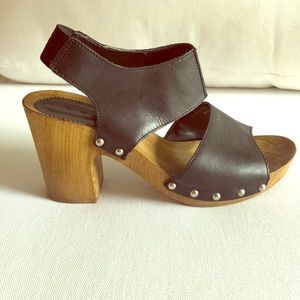 Topshop wooden heel sandal